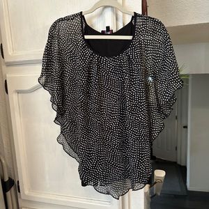 NWT Cocomo Black & White Polkadot Blouse